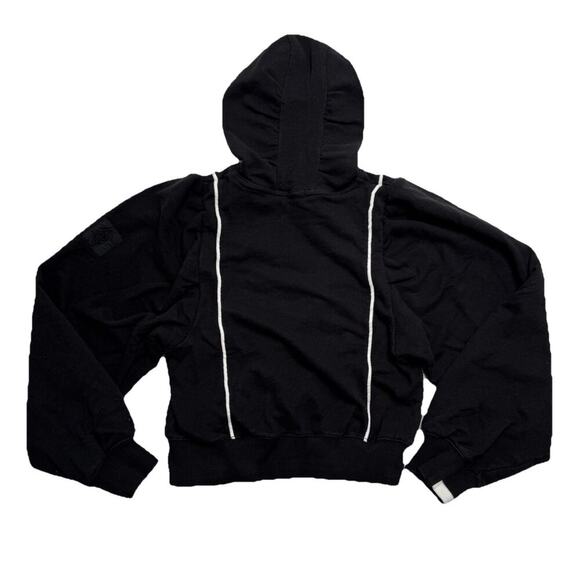 Free People FP Movement Sandstorm Pullover Hoodie XS Black Oversized Cropped - Picture 6 of 16